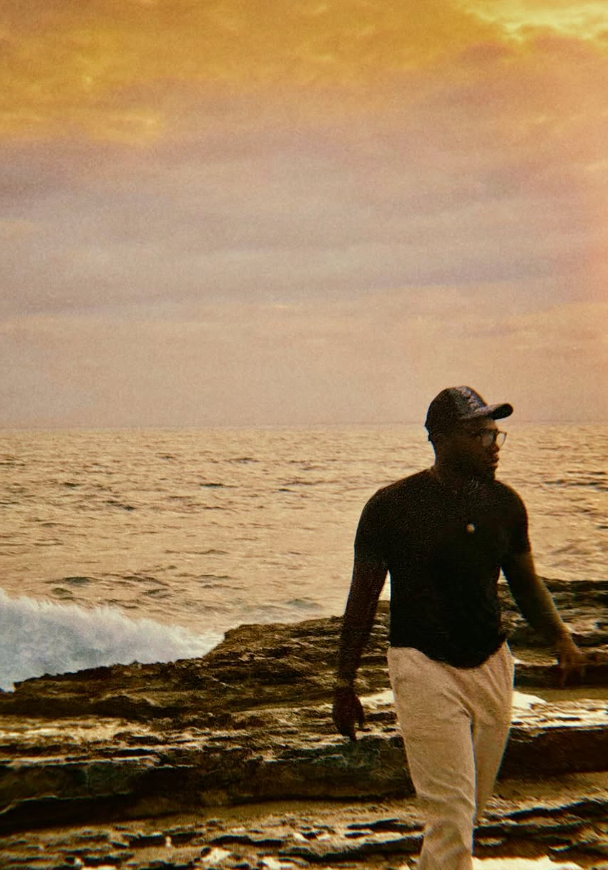 Darnell Jackson at sunset on the coast